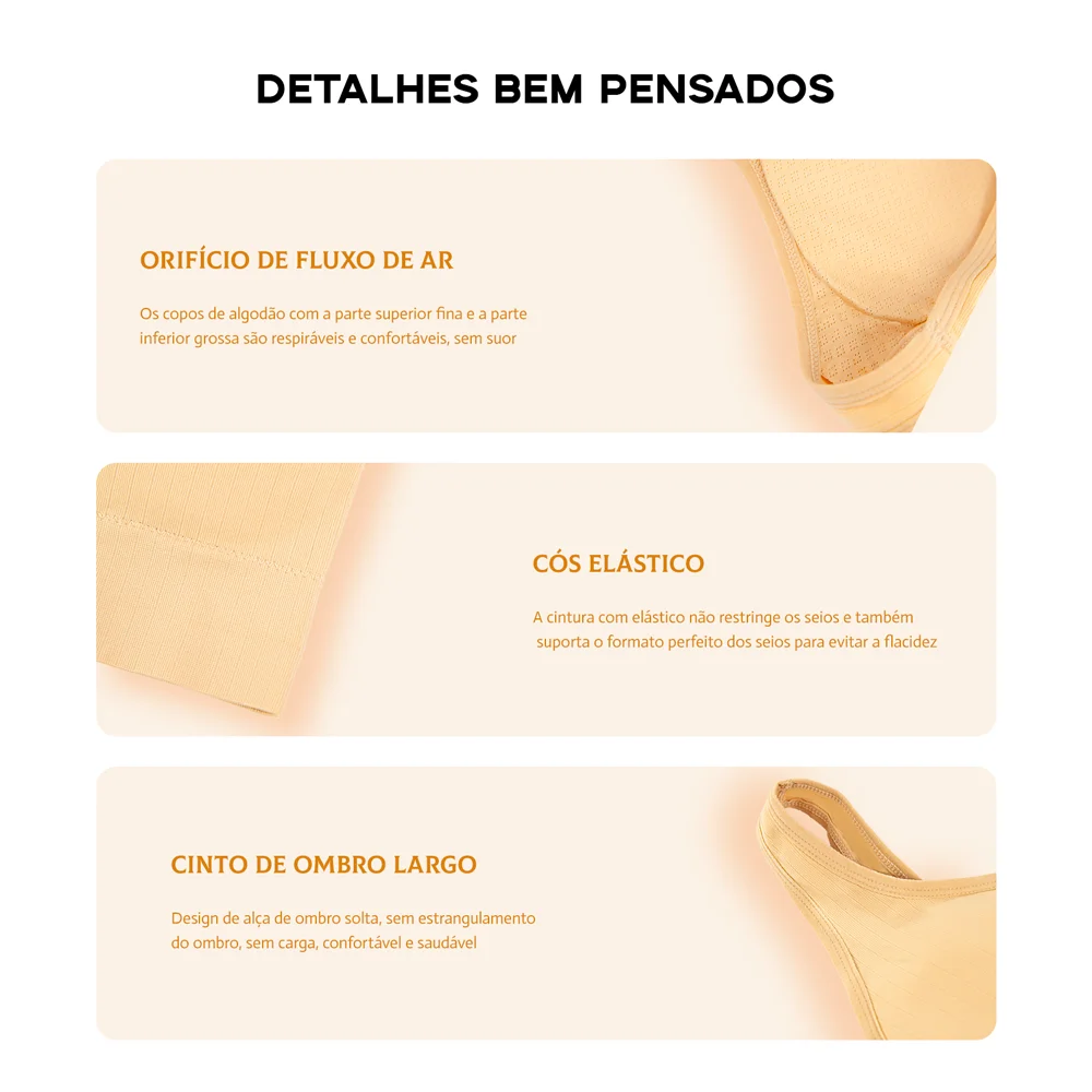 Kit com 3 Tops Hanes Femininos Sem Bojo Flat